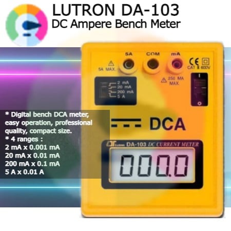 Lutron DA-103 DC Ampere Bench Meter
