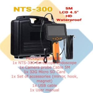 NTS-300 Borescope Endoscope Camera and Video