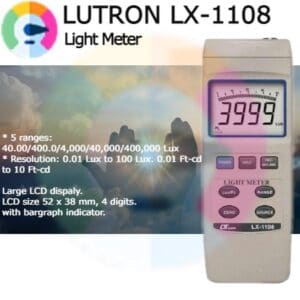 Lutron LX-1108 Light Meter 0-400.000Lux