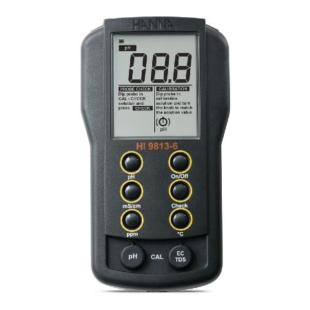 Hanna HI-9813-6 Portable pH/EC/TDS/Temperature Meter